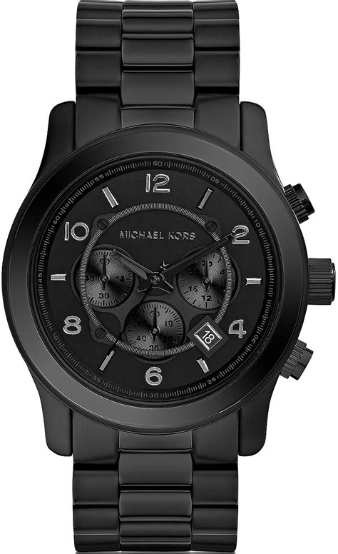 michael kors men's watches black.